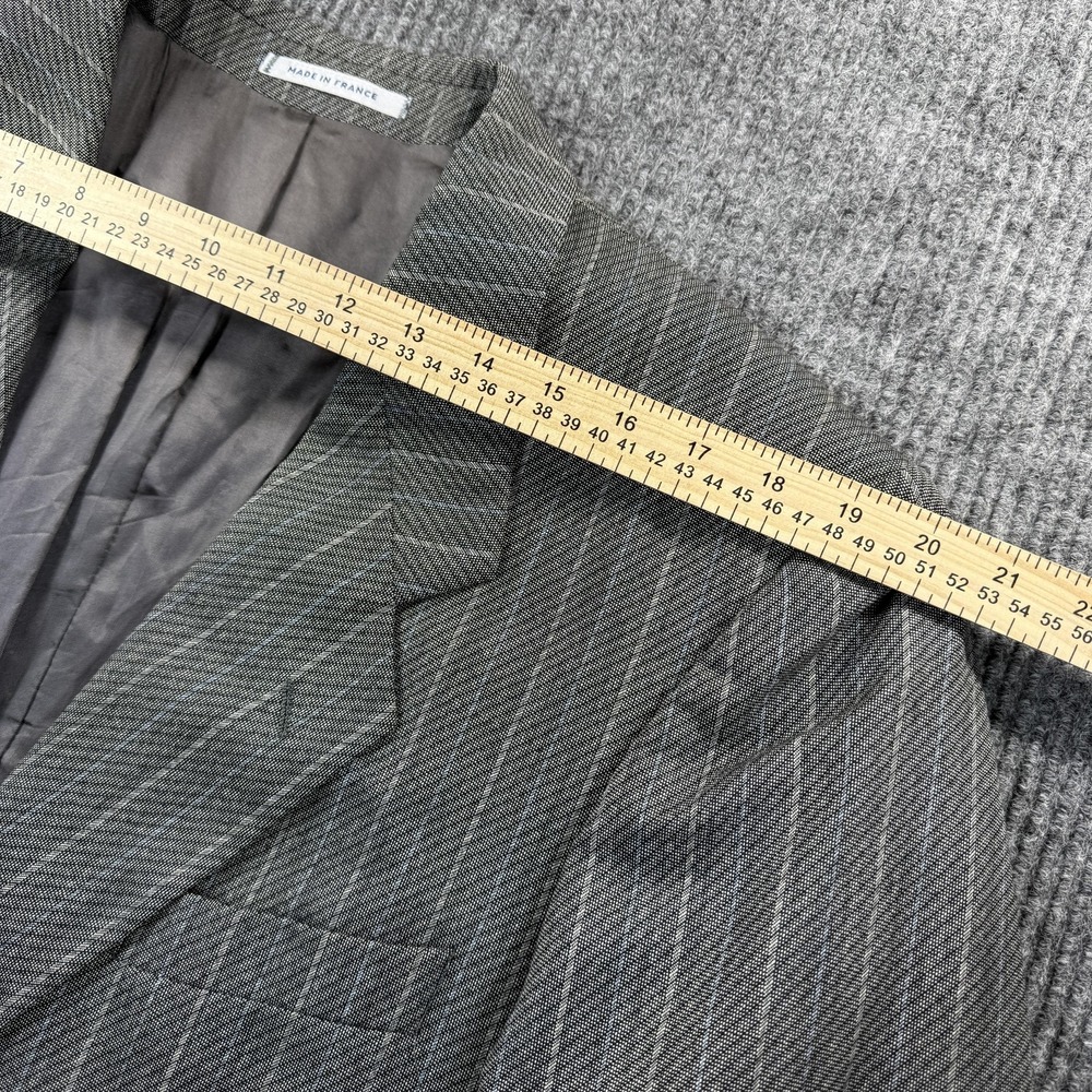 Yves Saint Laurent Blazer Mens 44 Gray Wool Pinstripe Two Button Suit‎ Jacket - Picture 3 of 8